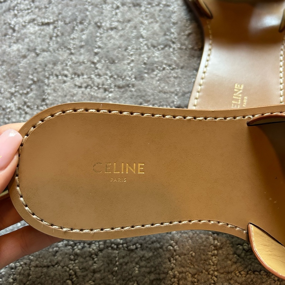 Celine Triomphe Leather Sandal - Picture 10 of 11